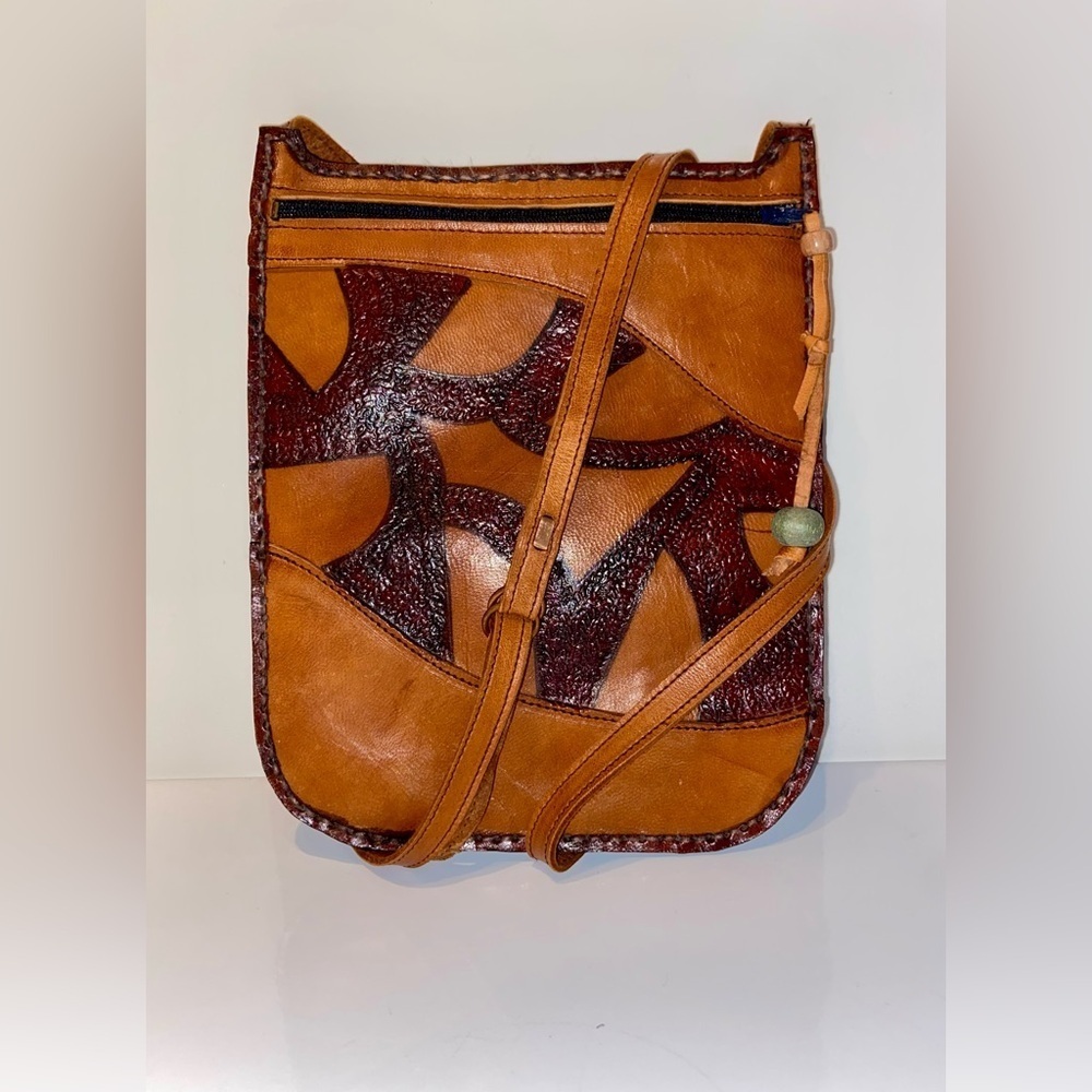 Women’s Vintage 100% leather boho crossbody bag‎